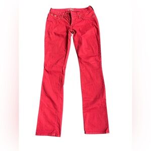 Robin's Jean Vibrant Red Straight Leg Jeans Size 31 Y2k low rise